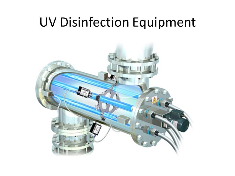 Abstract conceptual technological representation of UV light and clean water flow